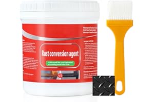 TPTAL Rust Renovator,Rust Remover for Metal,Rust Converter for Metal,Water-Based Rust Remover for Metal, Rust Removal Converter Metallic Paint with Brush,Multi-Functional Anti-Rust Paint 300g(Black)