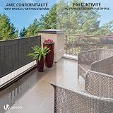 VOUNOT Privacy Netting 1x10m Garden Screening HDPE 75% Shade Anthracite view 7