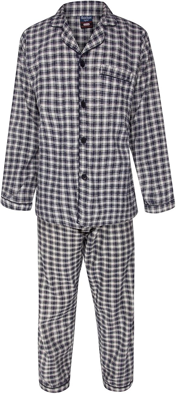 Alberto Rossini Mens Winter Winceyette Flannel Pyjamas Brushed Cotton