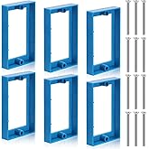 NQEUEPN 6pcs 1/2"" Single Gang Receptacle Outlet Box Extenders, Electric Outlet Extender Box with 12 Screws Receptacle Extender for Electric Box and Electric Outlet Switches (Blue), M