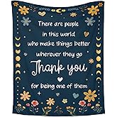 Thank You Gifts for Women - Soft Fleece Throw Blanket 50x60 in - Birthday Inspirational Retirement Gift for Woman Friends Coworkers Employee Nurses, Teacher Appreciation Gifts