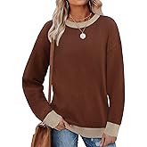 MixShe Womens Sweaters 2025 Fall Fashion Crewneck Tunic Tops