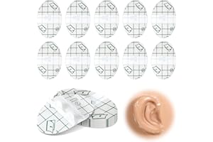 QULKWS 100 Pcs Clear Waterproof Ear Stickers, Disposable Ear Protectors, Covers for Swimming, 1.7x2.7 Inches for Bathing Swimming Shower Surfing Snorkeling and More