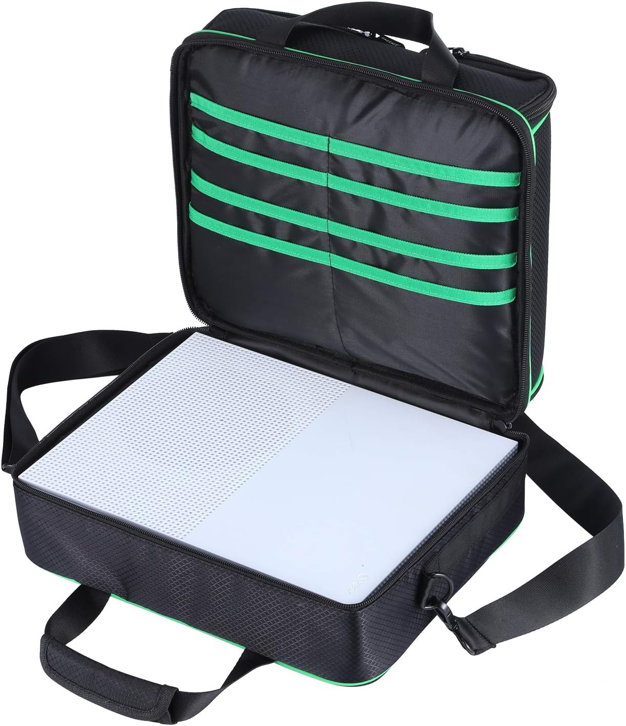 D DACCKIT Travel Carrying Case Compatible with Xbox One X / Xbox One S