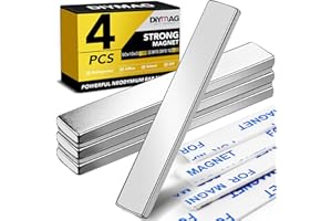 DIYMAG Strong Neodymium Bar Magnets, Rare Earth Magnets with Double-Sided Adhesive, Heavy Duty Magnet Perfect for Kitchen, DI