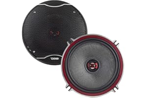DS18 EXL-SQ5.25 - Car Speaker 5.25 inch High Sound Quality Fiber Glass 2 Way 3-Ohms Speaker - Sleek Compact Design with A Chrome Finish - Superior Bass Response - 340 Watts Max - Set of 2