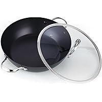 Cooks Standard 5-Quart Everyday Chef's 12-Inch Hard Anodized Nonstick All Purpose Pan, Black