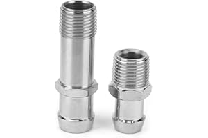 Automotive Heater Hose Fittings Stainless Steel 1/2 NPT Thread for Chevy Engines 283 305 307 327 350 383 400 Cooling System P