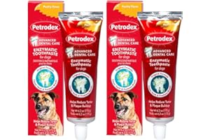 Petrodex Enzymatic Toothpaste for Dogs, Helps Reduce Tartar and Plaque Buildup, Poultry Flavor, 2 Pack