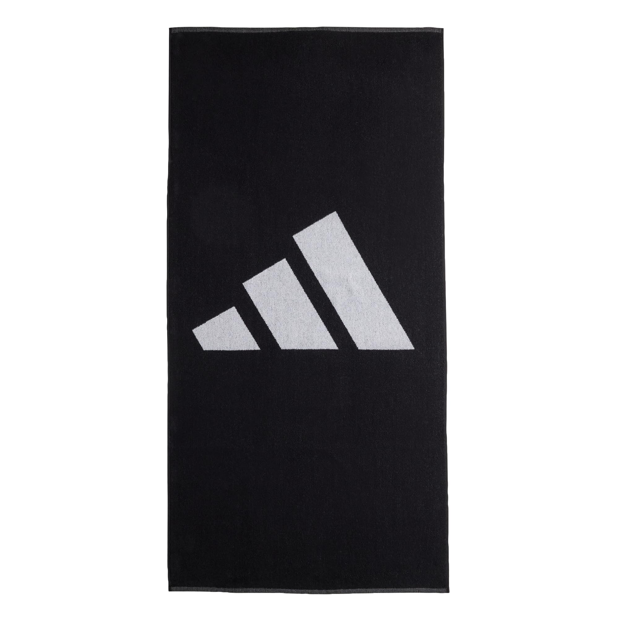 adidas Unisex Brand Stripes Towel, Black/White, L