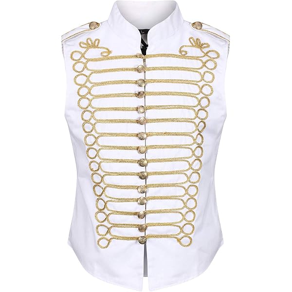 Ro Rox Sleeveless Marching Band Parade Military Jacket
