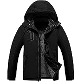Dr.Cyril Kid's Waterproof Ski Jacket Warm Fleece Lined Hooded Boy's and Girl's Winter Jacket Breathable Removable Coat
