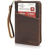 Polare Full Grain Leather Passport Holder Cover Case for Men and Women RFID Blocking Family Travel Wallet Holds 6 Passports