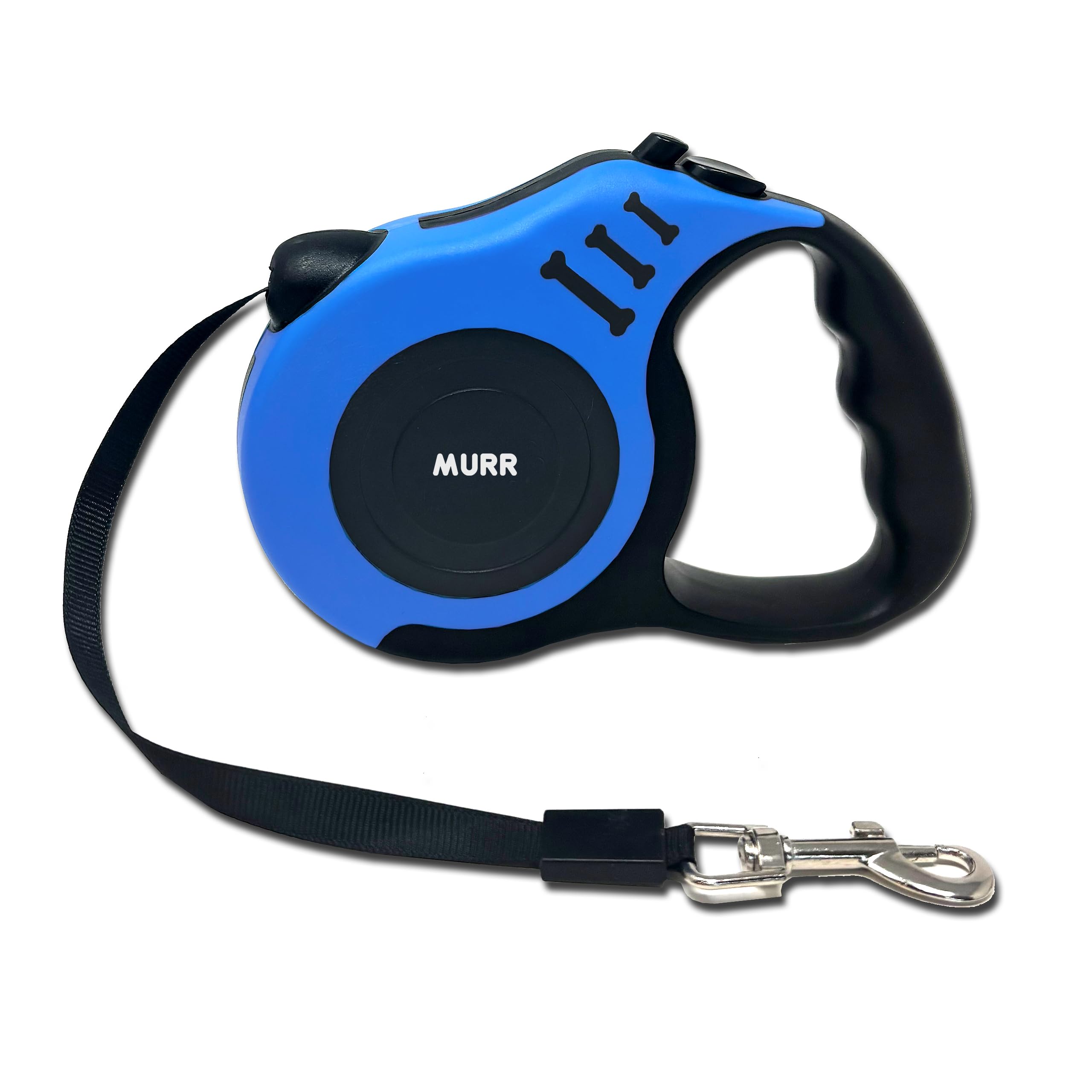 Retractable Dog Lead 5m Extendable Dog Lead for Small to Medium Dogs up to 15kg – Tangle-Free Nylon Leash with Lock Button – Blue