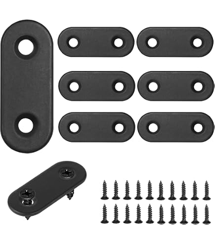 Bivethoi 20-Pack Stainless Steel Flat Straight Brackets – 1-1/2 Inch Mending Plates With Screws, Silver