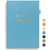 SIMVIA Reading Journal - Elegant Book Journal Reading Log for Reviews and Progress Tracking - Thoughtful Gift for Books Lovers & Readers - 110 Book Reviews (Ocean Blue)