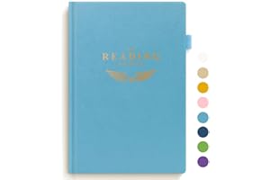 SIMVIA Reading Journal - Elegant Book Journal Reading Log for Reviews and Progress Tracking - Thoughtful Gift for Books Lovers & Readers - 110 Book Reviews (Ocean Blue)