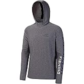 BASSDASH UPF 50+ Men’s UV Sun Protection Long Sleeve Performance Fishing Hoodie Hooded Shirts