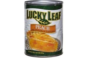 Lucky Leaf Pie Filling & Topping 21oz Can (Pack of 4) (Peach)