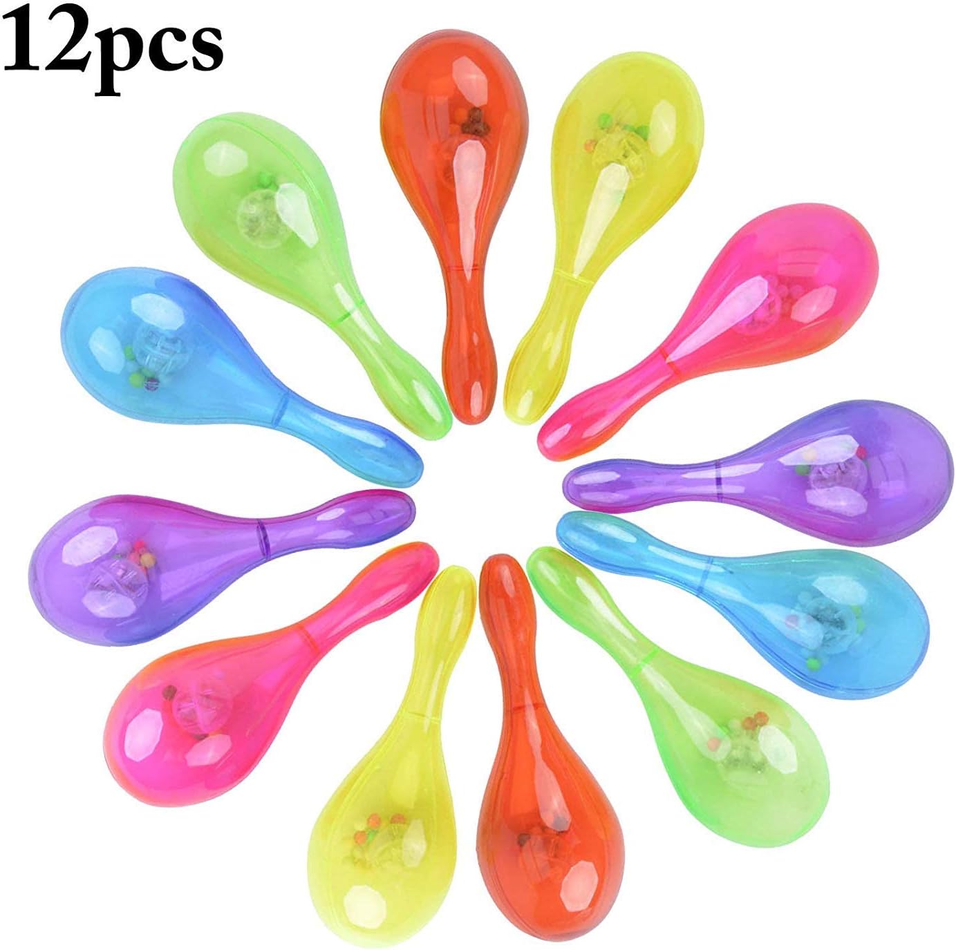 Fansport 12PCS Shaker Toy Noise Maker Musical Toy Party Maraca Portable