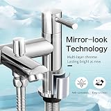 Wasserrhythm Bath Mixer Taps with Shower Attachment Chrome Brass 2 in 1 view 7