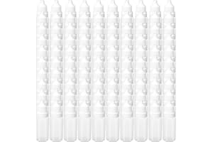 ywmigl 100 Pcs Plastic Dropper Bottles Squeezable Eye Liquid Dropper with Caps and Plug for Oil Eye Liquid Storage (20 ml)