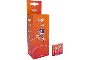 Caixa de Pilha AA com 40 unidades Elgin Palito - Tubo, Zinco