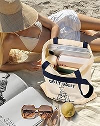 Miss Adola Aesthetic Canvas Tote Bag for Women