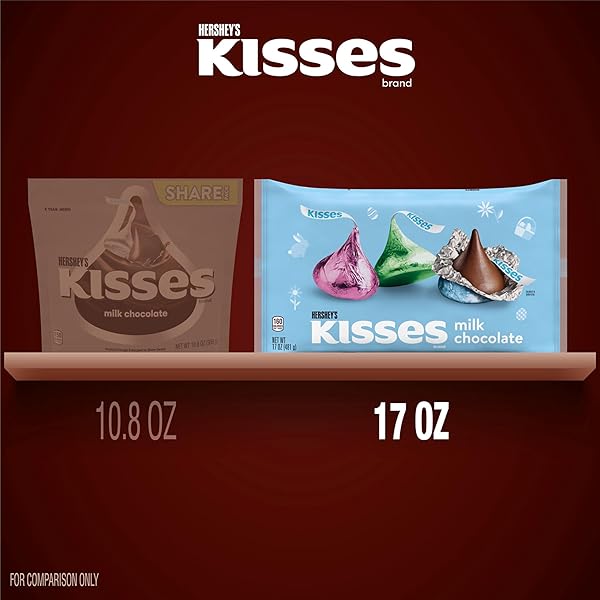 HERSHEY’S KISSES MILK CHOCOLATE, EASTER CANDY BAG, 17 OZ