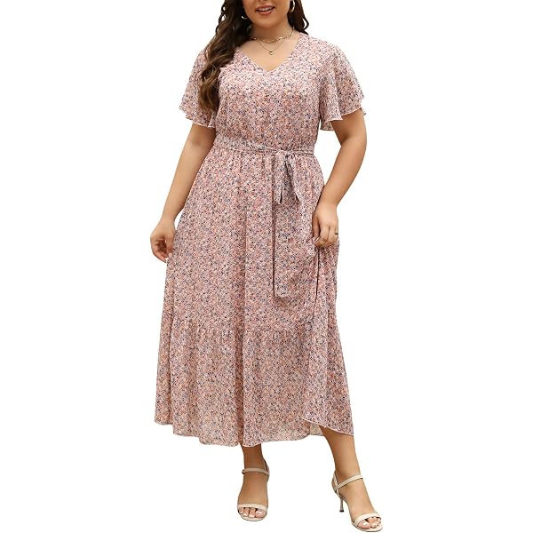 Amazon.com: Harlow & Rose Faux Wrap Maxi Dress, Black/White Combo, X-Large  : Clothing, Shoes & Jewelry