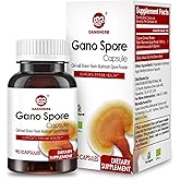 Organic Reishi Mushroom Capsules with 100% Ganoderma Lucidum Reishi Spore Powder for Boost Immune System, Vegan, All Natural, Non-GMO & Gluten Free, 90 Veggie Capsules