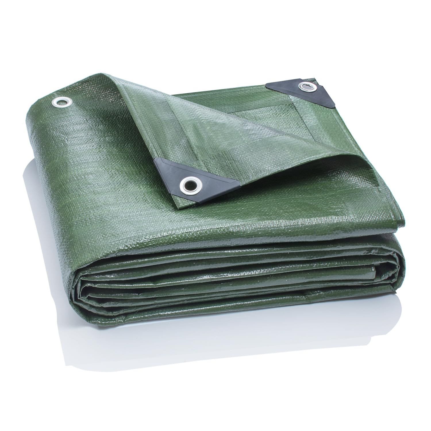 GardenMate 4x5m / 13ftx16ft Tarpaulin Waterproof Heavy Duty - Green tarp Sheet - Premium Quality Cover Made of 200gram/square metre Tarpaulin