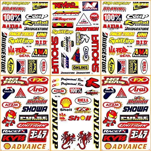 Supercross Pro Motocross Motorcycles Dirt Bikes MotoGP ATV Helmet Jet ski D6202 Lot 6 Vinyl Graphic Decals Stickers