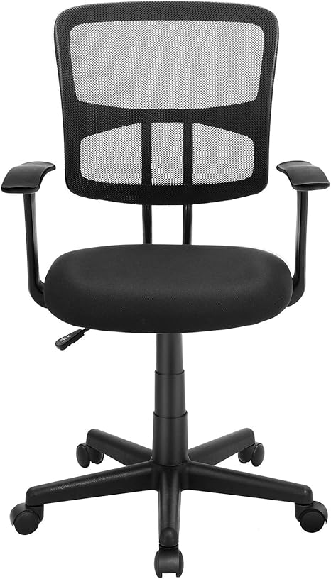 Songmics Ergonomischer Burostuhl Hohenverstellbarer Kleiner Schreibtischstuhl Drehstuhl Aus Atmungsaktivem Netzstoff Geschwungene Armlehnen Belastbarkeit 120 Kg Fur Soho Oder Buroarbeit Obn11bk Amazon De Kuche Haushalt