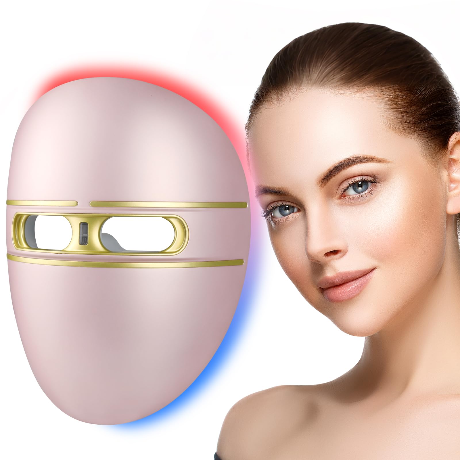 Photo 1 of F FIWENE HSA Red Light Therapy LED Facial Mask -Red & Blue Light Anti Aging FSA Face Mask- Salon Treatment for Acne,Wrinkles & Redness at Home,Ideal Skincare Device for Women & Men