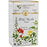 Celebration Herbals Organic Milk Thistle Seed Herbal Tea -- 24 Tea Bags, NET WT.60, 2.11 OZ