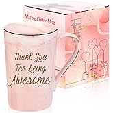 Jmugmt Thank You Gifts for Women, Thank You for Being Awesome Coffee Mug, Appreciation Gifts for Friends Coworkers Employees Teachers Nurse, 14 OZ Pink with Gift Box