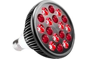 wolezek Red Light Therapy Bulb, 18 LEDs Red Light for Body and Face with 660nm and 850nm Near-Infrared Combo Wavelength, Infrared Light Therapy Lamp Device for Skin Care Pain Relief (Only Bulb)