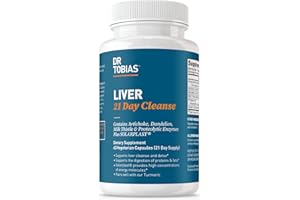 Dr. Tobias Liver 21 Day Cleanse, Herbal Liver Detox Cleanse with Solarplast, Artichoke, Milk Thistle & Dandelion Extract, 63 Vegetable Capsules (3 Daily)