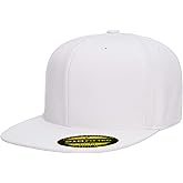 Flexfit Mens Flexfit 210 Fitted Flat Bill Cap Hat