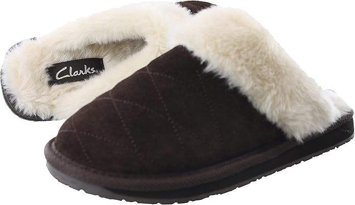 clarks quilted scuff slipper