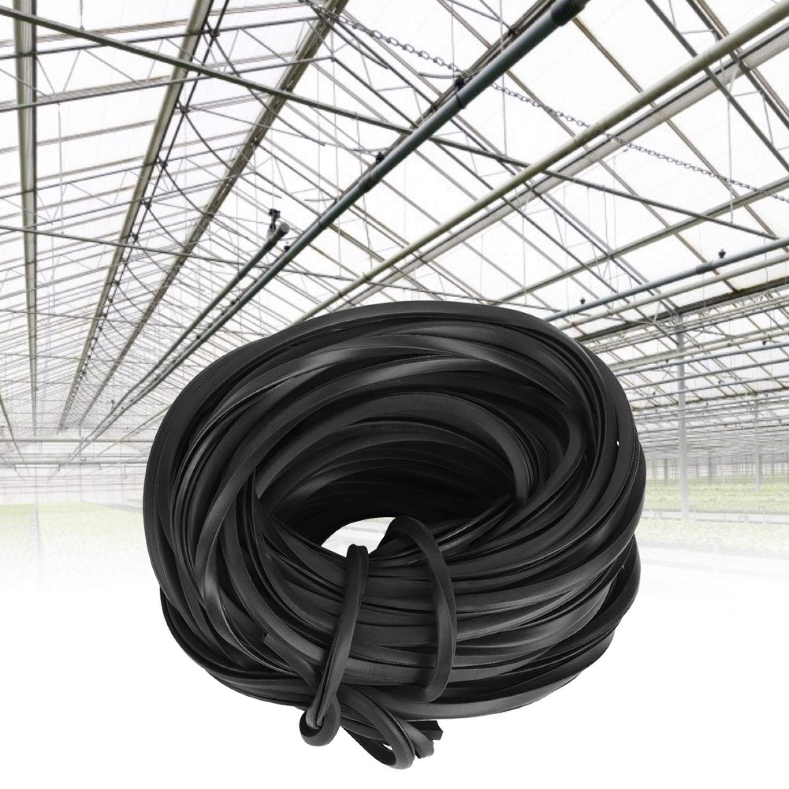 Greenhouse Rubber Strip Insulation Strip Greenhouse Rubber Cable for for Glass Sealing (18 Meters)