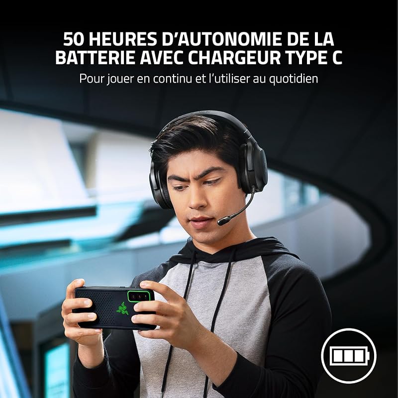 Barracuda X - Casque Gaming sans Fil Multiplateforme (SmartSwitch Dual sans Fil, Design Ergonomique, TriForce 40mm, Microphone Cardioïde, Contrôles sur Casque, Batterie de 50h, USB-C) Noir