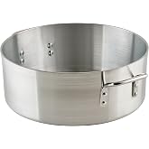 Winco 15 qt Aluminium Commercial-Grade Brazier | Great for Braising, Simmering, Batch Cooking and Restaurant Kitchens