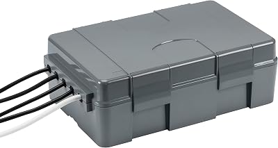 Knightsbridge JB55 IP55 Weatherproof Electrical Junction Box Outdoor Grey 334mm
