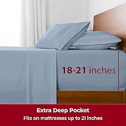 Mellanni Extra Deep King Sheets - 4 PC Iconic