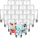 Bokon 24 Pcs Beer Glasses, Small Juice Glasses Cups Iced Tea Glasses Heavy Base Glassware Clear Glass Bulk Tumblers for Drinking Water Beer Milk Orange Juice Kids Breakfast (5 oz)