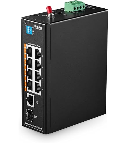 Amazon.com: MokerLink 8 Port PoE Gigabit Industrial DIN-Rail