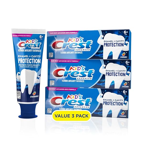 CREST KIDS ENAMEL + CAVITY PROTECTION TOOTHPASTE, 4.1OZ (PACK OF 3)