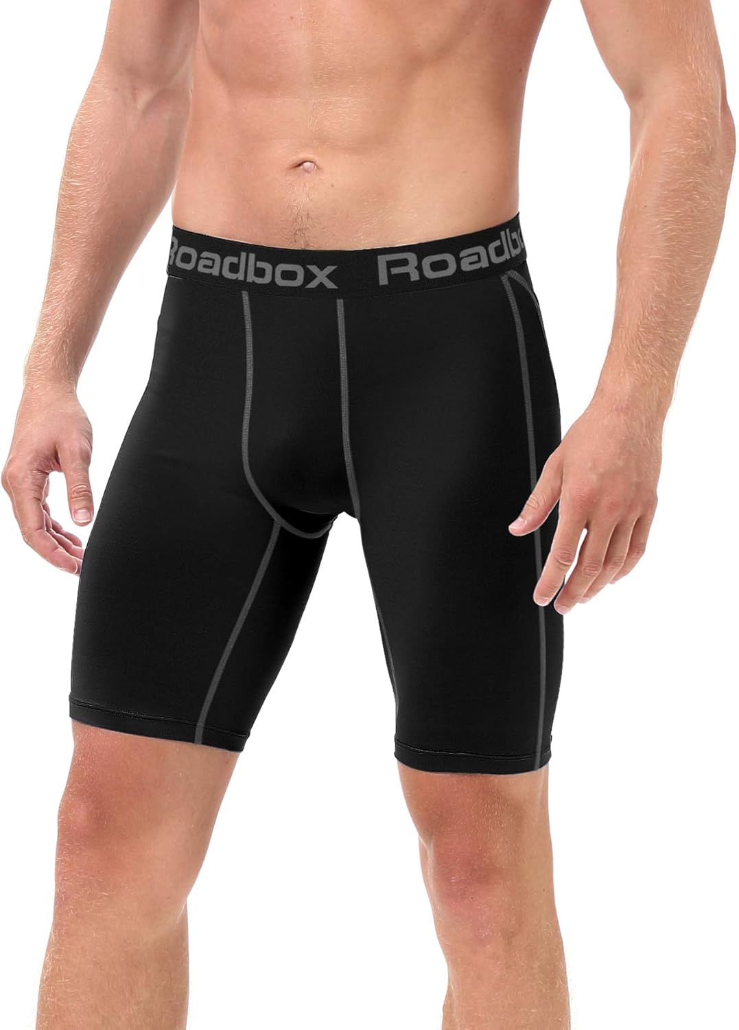 Roadbox Men's Compression Shorts 3 Pack, Cool Dry Athletic Baselayer Workout Underwear: Clothing